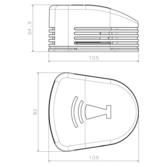 Nuova Rade 74307 - Compact Electric Horn, White, 12V 1.5A