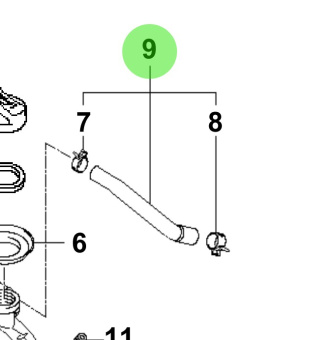 Bukh 21378-3A500 - Hose Assembly for S270J Engines