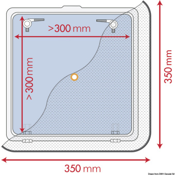 Osculati 19.366.00 - Flyscreen 350 x 350 mm