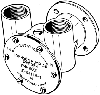 Johnson Pump 10-24334-01 - Self-Priming Bronze Cooling Water Impeller Pump F5B-9 (Nanni Diesel)