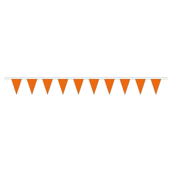 String of Flags Orange Polyester 12 m – 30 Flags, 20 x 30 cm