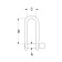 Ronstan RF622 Stainless Steel Long D Shackle, 3/16" Pin, Coined Head