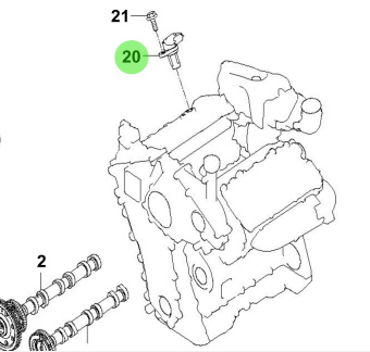 Bukh 39350-3A000 - Camshaft Position Sensor for S270J Engines