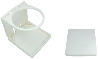 Allpa Plastic Drink Holder, Foldable, A=104mm, B=98mm, C=94mm, White