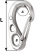 Wichard 2382 - Carabiner Safety Hook with Fixed Eye HR SS 100 mm Wichard 2382 - Carabiner Safety Hook with Fixed Eye HR SS 100 mm