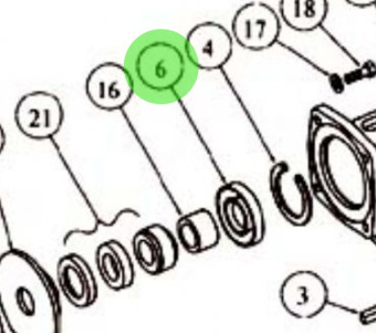 Jabsco 18753-0258 - Lip Seal Kit for 30520