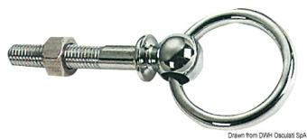 Osculati 39.170.60 - Swivel Ring with Pin Chromed Brass 45 mm