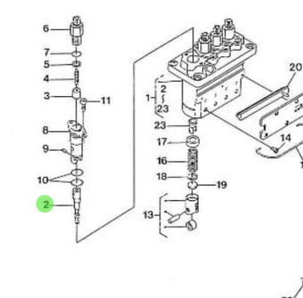 Nanni Diesel 970302916 - Fuel Pump Plunger for 4.150HE Engines