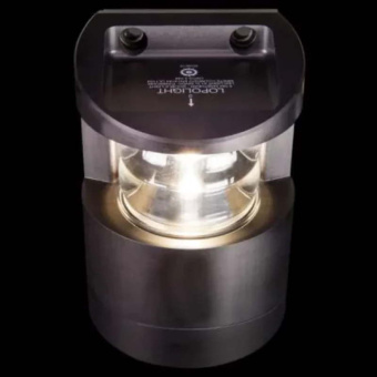 Lopolight 300-139-B - Navigation Light 6NM 225° White, Masthead, Double, Black Anodized