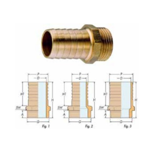 Nanni Diesel 655400141 – Brass Hose Tail Fitting 1-1/4" (Ø32 mm)