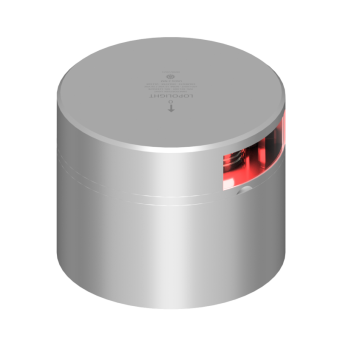 Lopolight 301-009-CD - Navigation Light 2NM 112,5° Red, Port, Silver w/Connector & CD-Base