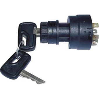 Sierra 5-terminal Ignition/Start Key Switch - PVC Body