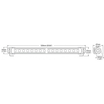 Hella Marine Sea Hawk 470 LED Floodlight With Edge Light Black