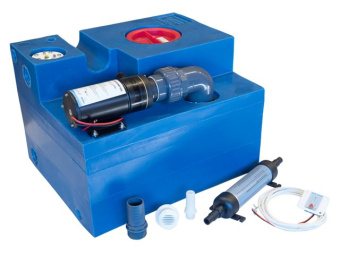 Albin 03-02-027 - 47L Waste Water Tank CPL with Macerator 24V