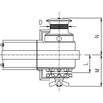 Lofrans Windlass Horizontal, Model 'Cayman 88', 8mm, 24v, 1000w, With Drum