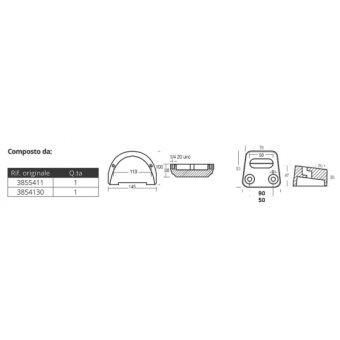 Tecnoseal Aluminium Anodes Kit For Engine Volvo Penta SX