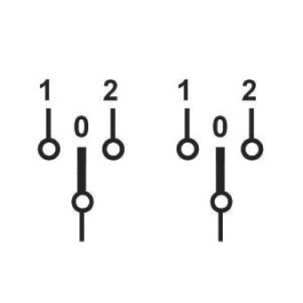  Rotary Switch 50A - 2 Poles 1-0-2