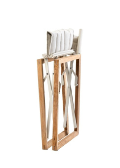 ARC Marine Director's Chair The Square Teak Linen