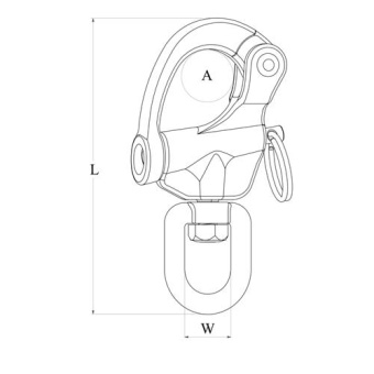 Hollex Snap Shackle 128mm Swivel Jaw Stainless Steel 316
