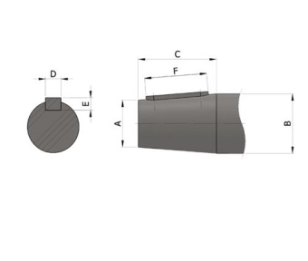 Stazo Adapter Aluminium 17,2x20x25mm/Keyway 4,7x2,4mm For 1627