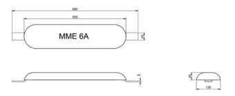 MME Hull/Rudder Anode Aluminium MME6AL