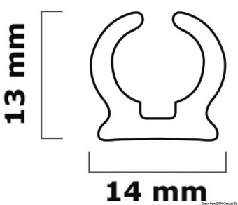 Osculati 44.010.01 - White semirigid PVC tray f.hoods and bimini 4 m