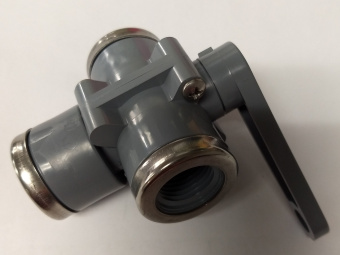 Parker 60-0014 3-Way 1/2" FNPT PVC Marine Cleaning Valve