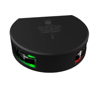 Lopolight 101-004-B - Navigation Light 1NM 2x112.5° Red/Green Sidelight, Black, Vertical Mount