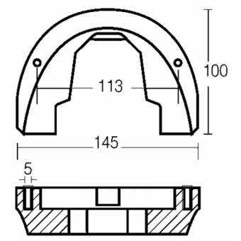 E. Polipodio Zinc Plate For 90 HP OMC Cobra Engine