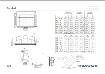 Scanstrut SPD-8-W Deck Pod for Displays 8 Inch White