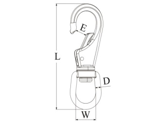 Talamex Safety Hooks With Swivel Eye 118mm