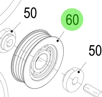 Steyr 2181164-0 - Idler Pulley DM55 Assembly