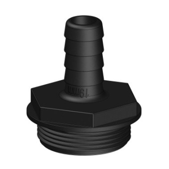 Trudesign 90249 MM Fitting - Threaded / Barbed - 19mm - 1''1/2