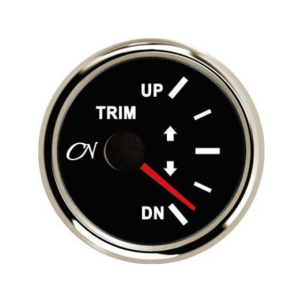 Trim Gauge - Black Dial, Chromium Bezel, 0 - 190 Ohm, Up/Down