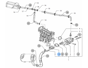 Vetus VFP01484 - Connection Thermostat Body