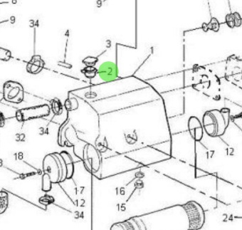 Nanni Diesel 970300834 - Water Filler Neck for Heat Exchanger