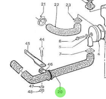 Nanni Diesel 48325012 - Heat Exchanger Hose for 4.195HE Series Engines