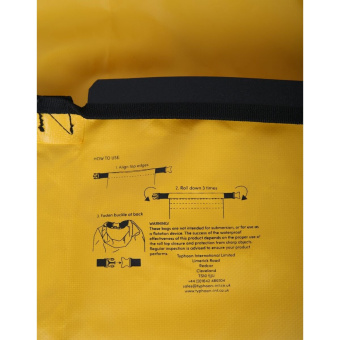 Plastimo P022357 - Seaton Dry Roll Top Bag Yellow/Black 10 L