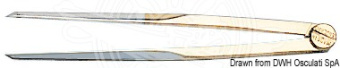 Osculati 26.141.60 - Divider Mirror Polished Brass Short 145 mm