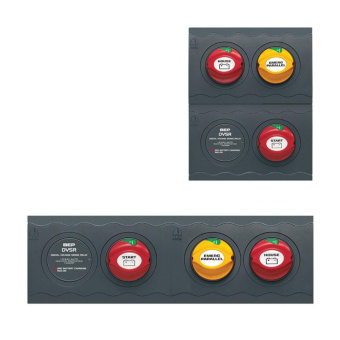 BEP Marine CC-802 - Contour Connect Panel Single Engine Two Battery Banks 2x Battery Switches 1x Emergency Parallel Switch 1x Digital Voltage Sensistive Relay