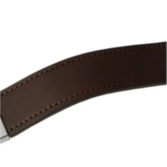 Foresti & Suardi 865.C.PN - Chrome Black Leather Closing Push Button