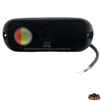 Trem L4480001 - 1 LED Oval Underwater Torch Black Colour White Light 12000K