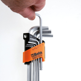 Beta 000960354 - Set Of 9 Ball Head Offset Hexagon Key Wrenches