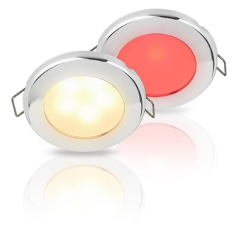 Hella Marine Euroled 75 Two Colors Spotlight Stainless Steel - Red Light / Warm White