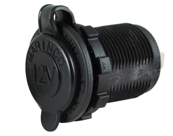 Marinco 12VRCO - 12V Receptacle Black With Old Style Ring