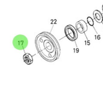 Nanni Diesel 970301970 - Crankshaft Nut for N4 and 4 Series Engines