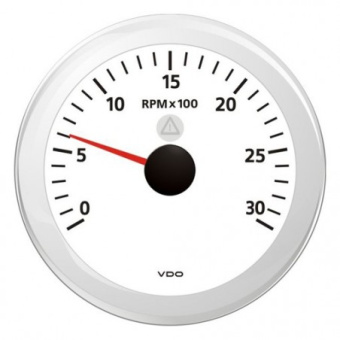 VDO A2C59512433 - Veratron ViewLine Tachometer 3.000 RPM White 85mm