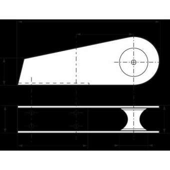 Plastimo 418618 - Standard aluminium bow rollers 205X52mm