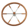 Allpa 6-Spoke Wheel 'Type 6' Stainless Steel With Mahogany Rim, Finger Grip And Incl. Adapter 2 Shaft Cones, Ø500mm