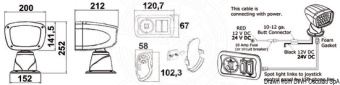 Osculati 13.226.12 - LED electric exterior spotlight 12 V